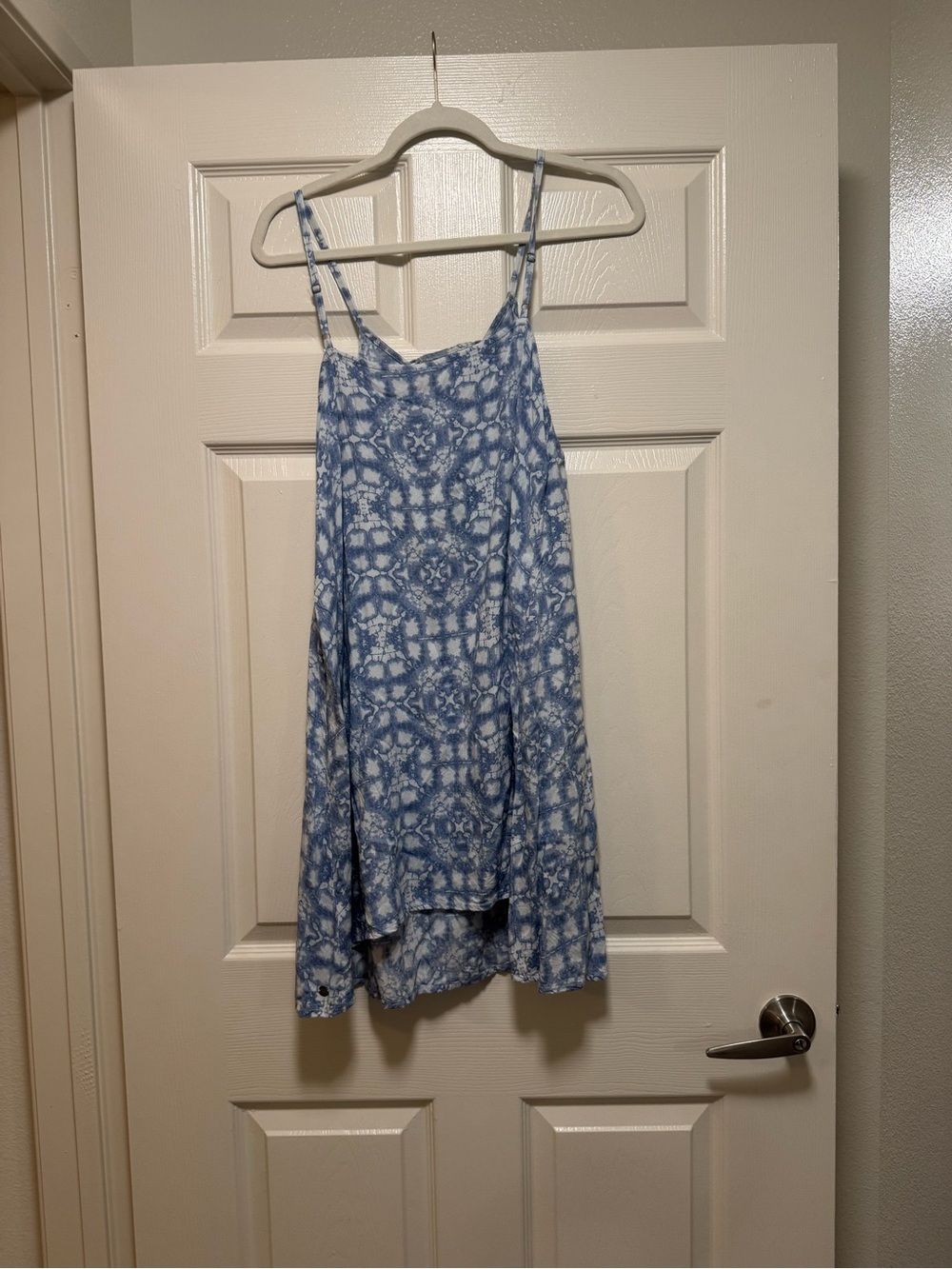 Roxy Blue and White Tie-Dye Tank Top